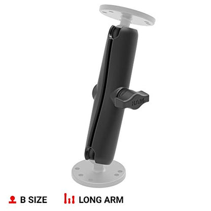 RAM MOUNTS B Size 1" Double Socket Mount Arm – Short (RAM-B-201U-A) - size: 2.4 in.