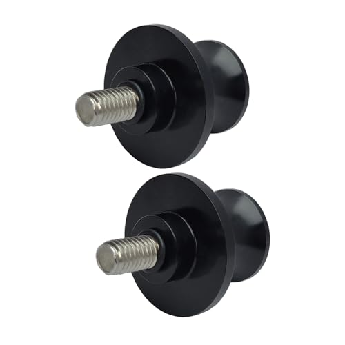 2pcs M8 X1.5 Motorcycle Swing Arm Spools Sliders CNC 8mm Swingarm Stand Screw Replacement for Honda Suzuki BMW Kawasaki（Black) - color: Black