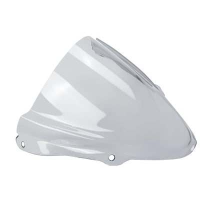 Motorcycle Windscreen Windshield Replacement for Kawasaki Ninja ZX6R ZX-6R ZX 6R Ninja 2024 2025 PC Windscreen Double Bubble (Grey) - color: grey