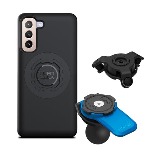 Quad Lock 1" Ball Adaptor for Motorcycle Phone Mount with Vibration Dampener and MAG Phone Case for Galaxy S21 - size: Galaxy S21
