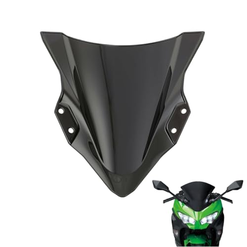 Windshield Windscreen Double Bubble for Kawasaki Ninja 400 EX400 2018 2019 2020 2021 2022 2023 Ninja 250 Motorcycle Front Wind Deflectors Ninja400 18 19 20 21 22 23