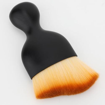 Car Detailing Brush, Soft Bristle Cleaning Brush, Scratch-Free Auto Duster Tool for Dashboard, Air Vents, Leather & Interior Cleaning (Black&Brown) - color: Black&Brown