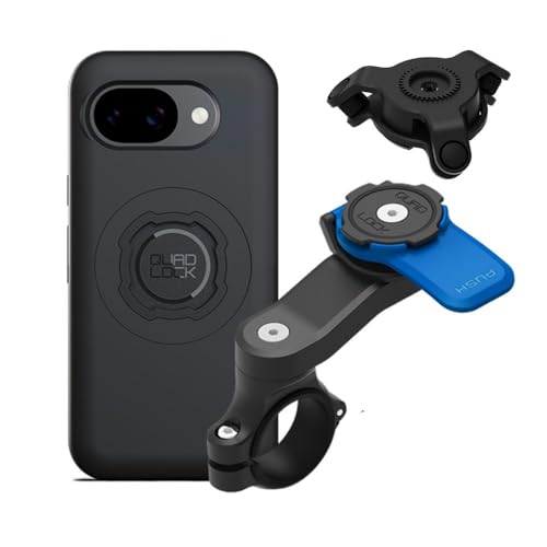 Quad Lock Motorcycle Handlebar Mount Kit with Vibration Dampener and MAG Phone Case for Pixel 10a - size: Google Pixel 10a