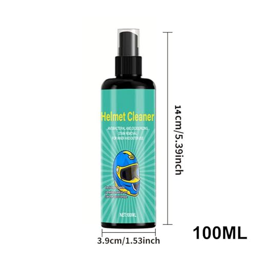 Motorcycle Helmet And Visor Cleaner, With Odor Elimination Formula, 50ml, Helmet Cleaning Spray, Quick Headgear Shine Spray, Stubborn Grime Removal, For Outdoor Activities, Commuting, Road, Long Rides