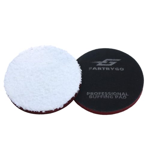 Microfiber Cutting Pads 5 Inch, Heavy Duty Polishing Pads for Dual Action Polisher, Scratch & Swirl Remover, Car Paint Finishing Buffing Pads (2 Pack) - size: 5 Inch