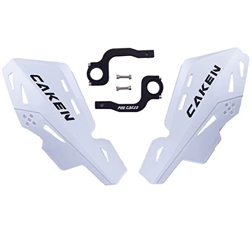 Universal 7/8" 22mm and 1 1/8" 28mm Dirt Bike Handguards CNC Bracket Handle Bar Hand Guards for Motocross ATV Scooter CRF KLX KX LTR TRX SX SXF EXC XCW Grizzly Hawk 250 Bicycles-White - color: White