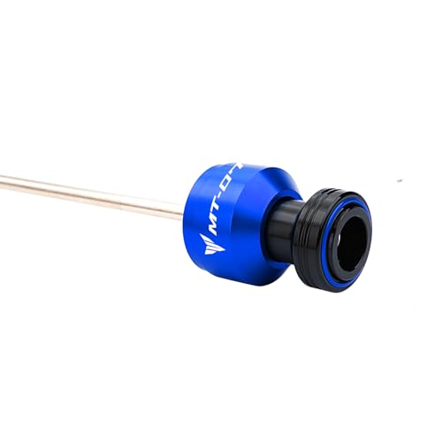 Compatible with MT07 MT 07 MT-07 FZ07 2014-2024 2025 2026 Motorcycle Rear Wheel Axle Crash Protector Swingarm Spools Slider Stand Screws Accessories (Blue) - color: Blue