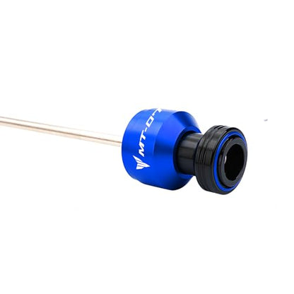 Compatible with MT07 MT 07 MT-07 FZ07 2014-2024 2025 2026 Motorcycle Rear Wheel Axle Crash Protector Swingarm Spools Slider Stand Screws Accessories (Blue) - color: Blue