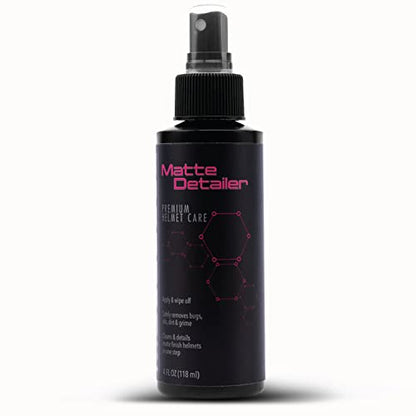 Molecule Helmet Matte Detailer | Premium Helmet Care | Cleans & Details Matte Finished Helmets, Visors, and Goggles | 4 Ounce
