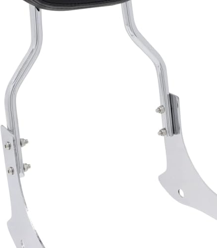 Chrome Motorcycle Rear Seat Backrest Sissy Bar Back Rest Compatible For Yamaha Vstar 1100 XVS 1100 DragStar 1100 Classic (Chrome)