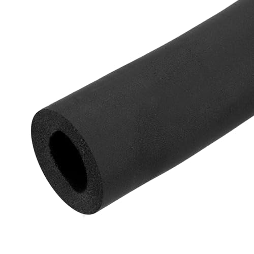 uxcell Foam Tubing for Handle Grip Support, Pipe Insulation Outside Pipe Lagging, 32mm(1 1/4") ID 58mm OD 1m Black - color: Black, size: 32mm x 58mm