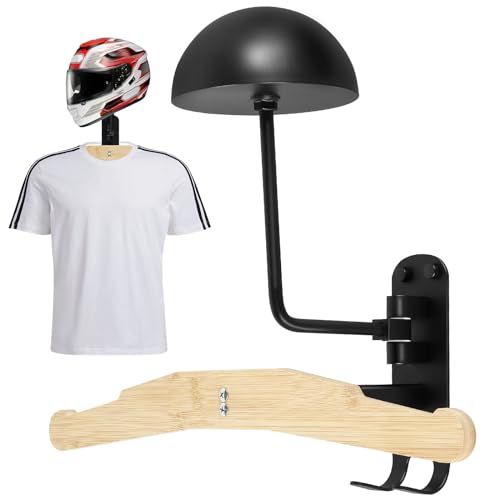 Motorcycle Helmet Rack Wall Mount, Tactical Gear Wall Mount, Heavy Duty Steel Helmet Wall Mount for Motorcycle/Football/Rugby/Cycling Skiing/Police Gear Wall Hanger