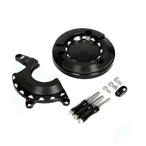 Monkey125 Left Right Engine Cover Protector Slider Compatible with Monkey 125 2022-2024 JB03 3D CNC Motorcycle Engine Crankcase Guard (Black) - color: Black