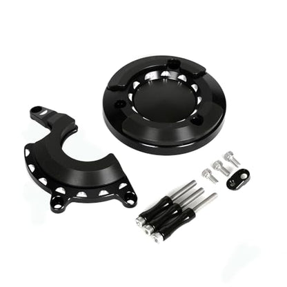 Monkey125 Left Right Engine Cover Protector Slider Compatible with Monkey 125 2022-2024 JB03 3D CNC Motorcycle Engine Crankcase Guard (Black) - color: Black