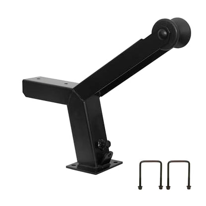 Extreme Max 3006.8785 Adjustable Height Notched Winch Stand with Roller - Black Powder Coat Finish, Hardware Fits 3" W x 4" H Trailer Frames - color: Black, size: Fits 3"W x 4"H Trailer Frames