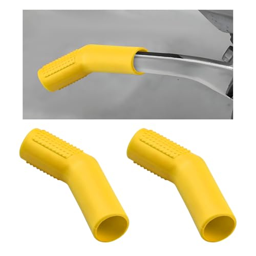 DXNQ 2PCS Motorcycle Rubber Gear Shift Lever Shoe Protector, Universal Anti Slip Motorcycle Gear Shift Lever Cover, Heat-Resistant Bicycle shifters Cover Protector Pedal for Street Dirt ATVs (Yellow) - color: Yellow