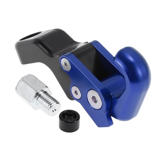 Adjustable Universal Motorcycle Hanging Hook Slope Handle with Hook Motorcycle Helmet Luggage Bag Holder Hanger Aluminum Alloy Blue with 1 Pcs Screw - color: Blue