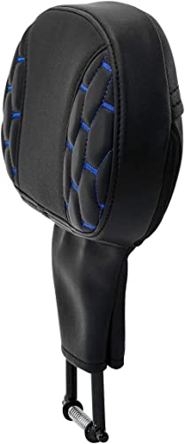 C.C. RIDER Motorcycle Backrest Plug-in Driver Rider Backrest Sissy Bar for Harley Davidson Touring CVO Street Glide Road Glide Electra Glide Road King 2009-2023 - color: Rider Backrest-Blue Stitching