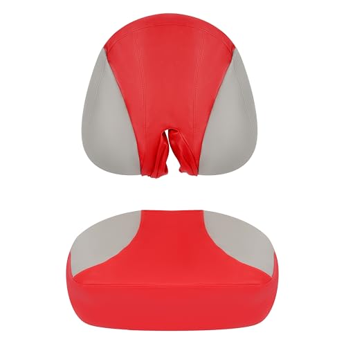 ECOTRIC Boat PVC Seat Cover Set Compatible with 2007-2011 Sea Doo Speedster 150 4 seat Model Outdoor Red & Gray Durable - color: Red and Gray