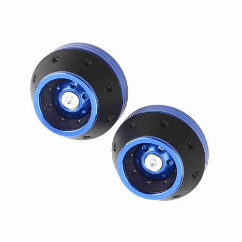 Motorcycle Axle Sliders, Front Axle Sliders, Set of 2, Aluminum Alloy Material, Fall Prevention, Easy Installation, Front Wheel Cup Protector, 59 X 46 X 15MM, Hole Diameter 15MM, - color: Blue