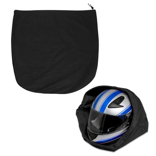 Motorcycle Helmet Bag, Helmet Protection Drawstring Bag Made of Nylon Cloth, Universal Motorcycle Accessories Large Capacity Helmet Storage Bag for Motorcycle Bicycle (Black) - color: Black