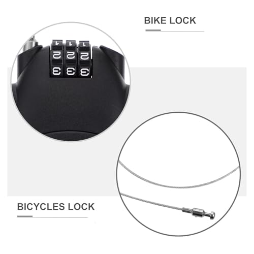 Garneck Steel Wire Cable Helmet Lock Digit Password Waterproof Anti-Theft Bike Lock for Electric Scooter and Motorcycle Security Lightweight for Outdoor Use