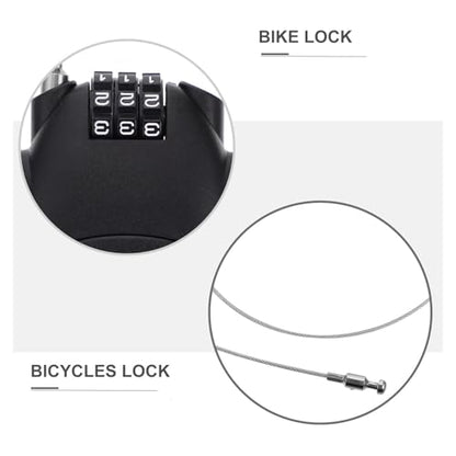 Garneck Steel Wire Cable Helmet Lock Digit Password Waterproof Anti-Theft Bike Lock for Electric Scooter and Motorcycle Security Lightweight for Outdoor Use