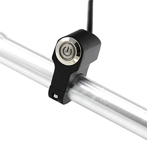 Rayana 7/8" 22mm Motorcycle Handlebar Switch Waterproof for Hazard Light, Fog Light, Head Light Latching Push Button Switch