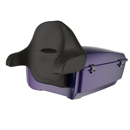 Advanblack 2024 Road Glide King Tour Trunk Pack Compatible with Harley Touring CVO Road Glide, Street Glide, 2023.5 2024 2025 Detachable Mounting Rack, Full Backrest & Trunk Liners (Mystic Shift) - color: Mystic Shift