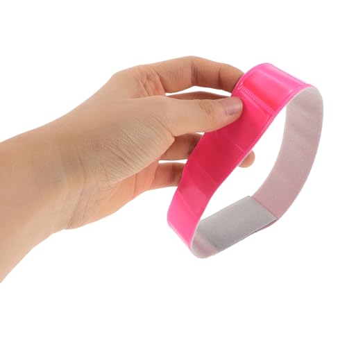 Zerodeko 4pcs Reflective Safety Armbands and Cycling Pant Leg Straps, PVC High Visibility Wristbands with Adjustable Sticky Tape for Night Running, Walking, Biking Outdoor Safety