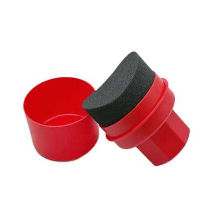 Car Wheel Tire Cleaning Brush 2Pcs with Cover Sponge Polishing Waxing Curved Tire Clean Contour Dressing Applicator Pads