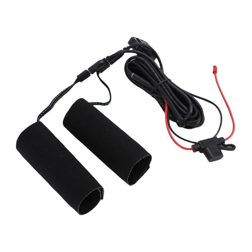 Zunate Heated Grips Cover with 3 Adjustable Heat Settings, Rapid Heating Motorcycle ATV Handlebar Sleeve for Cold Weather with IP67 Rating Control
