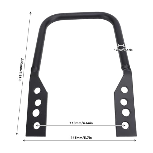 Motorcycle GPS Phone Navigation Bracket, 12mm Iron Tubing Construction Motorcycle GPS Navigation Mount Bracket, Front Bar Phone Holder with Adjustable Height Holes for