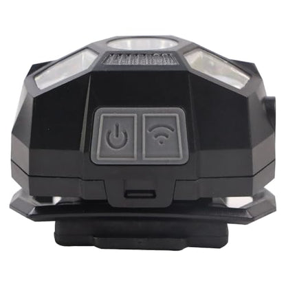 Tactical Helmet Light Flashlight,800 Lumen Ultra-Light Bright LED Rechargeable Helmet Light with White Red Light Waterproof Motion Sensor Head Lamp,5 Mode for Outdoor Camping Running Hiking