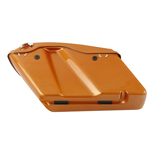 HR3 14SG Amber Whiskey Hard Saddlebags Compatible with 2014 Street Glide FLHX (Replace for OEM) Fit for 2014-2023 Harley Touring Models - color: Amber Whiskey 2014SG