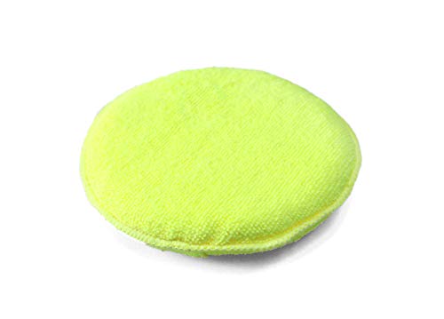 Maxshine 16cm Universal Yellow Multipurpose Microfiber Finger Hold Applicator – Soft, Reusable Pad for Waxing, Polishing & Cleaning – Ideal for Interior & Exterior Car Detailing