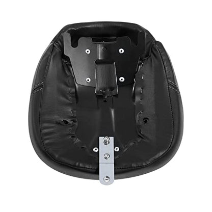 TCT-MOTORPARTS Low-Profile Leather Seat Passenger Seat Fits for Harley Touring 2009-2023 Electra Street Road Glide CVO Road King Black Stitching - color: Passenger Seat Black