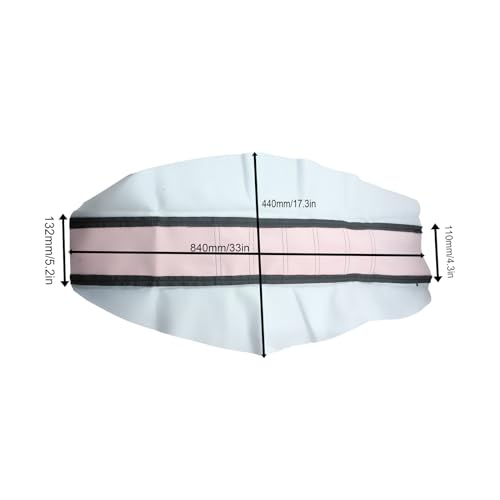 Motorcycle Universal Seat Cover Non-Slip Suitable Rubber Striped Seat Covers Soft for CRF150F CRF230F CRF250F CRF250R YZ125 YZ250 KX60 KX65 KX80 KX85 KX125 Dirt Pit Bike Motocross Off Road Motorbike - color: White