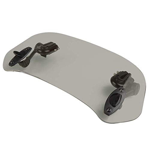 368mm Motorcycle Adjustable Windshield Extension Universal Clip-on Windscreen Transparent Brown - color: brown
