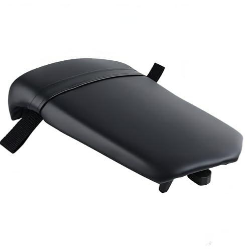 Rear Passenger Seat Pillion Cushion Fit for Yamaha YZF R1 2000 2001 - Black Synthetic Leather Replacement Pad - Motorcycle Sportbike Saddle Assembly with Strap - size: Yamaha R1 00-01