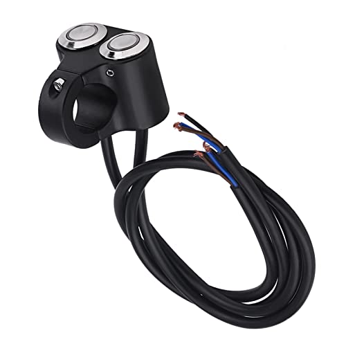 7/8inch 22mm Motorcycle Switch Handlebar, Motorbike Handlebar On/Off Grip Switches Brake Fog Headlight Handle Self-Return/Manual-Return Switch(B: Manual-Return)