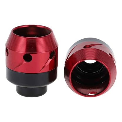 Motorcycle Front Fork Frame Sliders Falling Protection Wheel Crash Protector Scooter Moped Aluminum Alloy Red 2 Pcs - color: Red