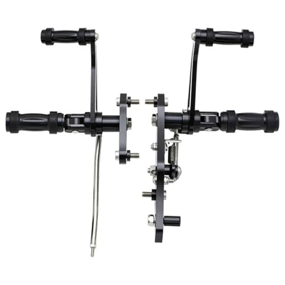 CNC Black 2.17" Forward Controls Foot Pegs Footrests Shift Levers Linkages Kits Compatible with 1995-2006 Kawasaki Vulcan 800 VN800 A B Classic E Drifter - color: Black A, size: VN800