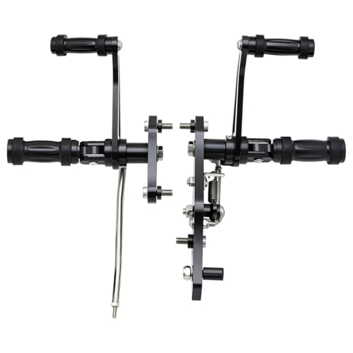 CNC Black 2.17" Forward Controls Foot Pegs Footrests Shift Levers Linkages Kits Compatible with 1995-2006 Kawasaki Vulcan 800 VN800 A B Classic E Drifter - color: Black A, size: VN800