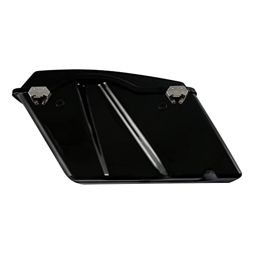 TCMT Matte Hard Saddle bags Saddlebag Trunk Fits For Harley Touring Road King Road Street Glide Ultra Classic FLHT FLHR FLHX 1994-2013 - color: Matte Black Chrome Latches#B