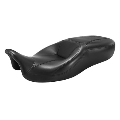 XFMT Motorcycle Black Hammock Rider & Passenger Seat Fits Harley Touring Road King Street Glide Road Glide Electra Glide FLHR FLHX FLTRX 2009-2023 - color: Black For Harley Touring '09-'23