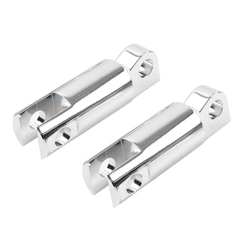 Bacar Motorcycle 3/8" Male Mount Footpeg Extension Kit Clevis Support for Harley Dyna Sportster Softail Touring Chrome Aluminum 1 Pair