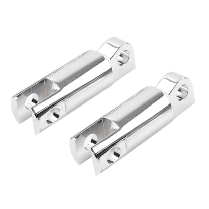 Bacar Motorcycle 3/8" Male Mount Footpeg Extension Kit Clevis Support for Harley Dyna Sportster Softail Touring Chrome Aluminum 1 Pair