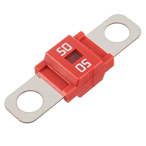 BOJACK 50 Amp AMI/Midi Fuse Holders and High Current Bolt-on Midi Fuses 50A for Cars Trucks Vehicles (Pack of 2 - style: 50 A