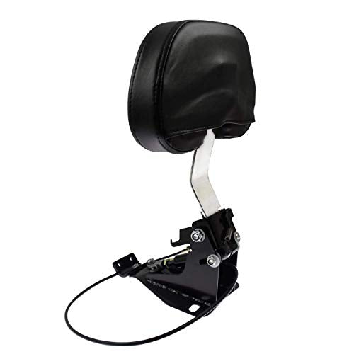Adjustable Driver Backrest with Chrome Mount Fit for Harley Touring Road King Electra Glide CVO 2009-2024 - color: Chrome mount